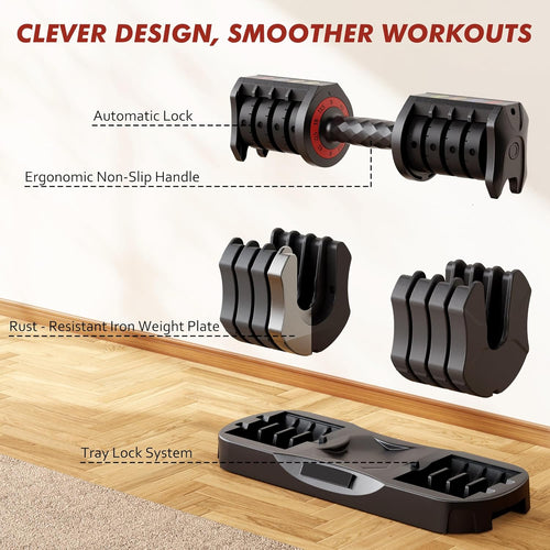 TitanGrip Home Gym Dumbbells – 5-in-1, 22.5lb